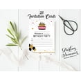 thumbnail image 3 of Darling Souvenir White Birthday Invitation Card Printable Elegant Fill or Write In Blank Party Invites 28 Pcs 5 x 7 Inches, 3 of 5