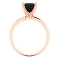 thumbnail image 4 of 1.5 ct Princess Cut Natural Onyx Solitaire Engagement Ring for Women in 18K Rose Gold, 4 of 5