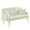 White, variant on Yesurprise Loveseat Sofa, 2 Seater Sofa with 2 Pillows, Modern Velvet Upholstered Loveseat Couches with TuFTed Back & Metal Legs for Living Room Bedroom Office