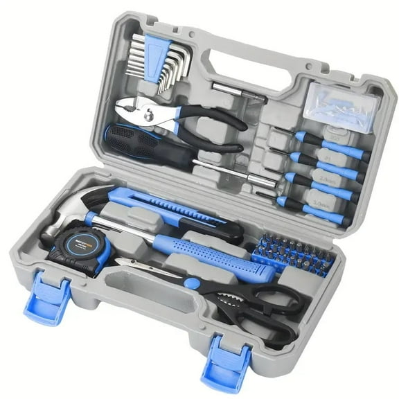 126pcs Tool Set, Repair Tools Set General Household Hand Tool Kit With Plastic Toolbox Storage Case, Home Tool Set For Home Repair, Maintenance And Improvement