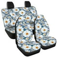 thumbnail image 7 of KUIFORTI Car Seat Covers Full Set Flower Car Front Rear Seat Covers All Weather Car Front Bucket Bench Split Cover Protector for Women Men Car Seat Cushion, 7 of 7