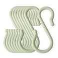 thumbnail image 7 of Uxcell 8 Pack S Shape Hooks Plastic Hangers Bedroom Kitchen Bathroom Light Green, 7 of 7