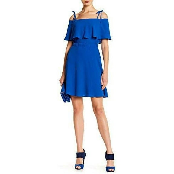 Vince Camuto Crepe Popover Dress, Cobalt - 10