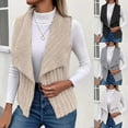 thumbnail image 5 of Xfvqtps Manteau Sans Manches Automne Hiver pour Femmes Cardigan Chaud Blanc, 5 of 5