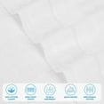 thumbnail image 3 of Superior Belmont 6 Piece Zero Twist Hand Towels, Ultra Soft Cotton Towels, White, 3 of 10