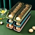 thumbnail image 5 of Vikakiooze 2023 Home Storage and Organization Refrigerator Eggs Storage Boxed Food Sorting Rack Rolling Drawer Type Eggs Box, 5 of 6