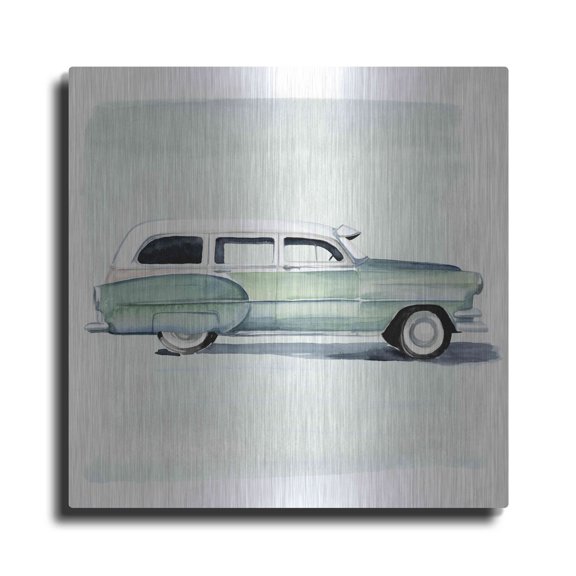 Luxe Metal Art 'Classic Autos III' by Jennifer Paxton Metal Wall Art, 36"x36"