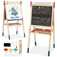 thumbnail image 1 of Costway All-in-One Wooden Kid's Art Easel Height Adjustable Paper Roll, 1 of 8