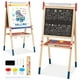 Costway All-in-One Wooden Kid's Art Easel Height Adjustable Paper Roll - image 1 of 10