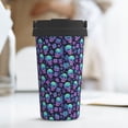 thumbnail image 6 of Uemuo Skull daisy Gradient Print Carry Insulated Coffee Mug, Travel Mug with Hidden Handle, Insulated Coffee Flask, Leak-proof Travel Mug Insulated Mug for Office, 6 of 8