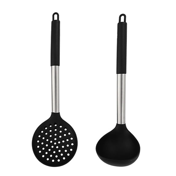 Heat Resistant Kitchen Utensils, Stainless Silicone Utensils Set for Nonstick Cookware, Dishwasher Safe