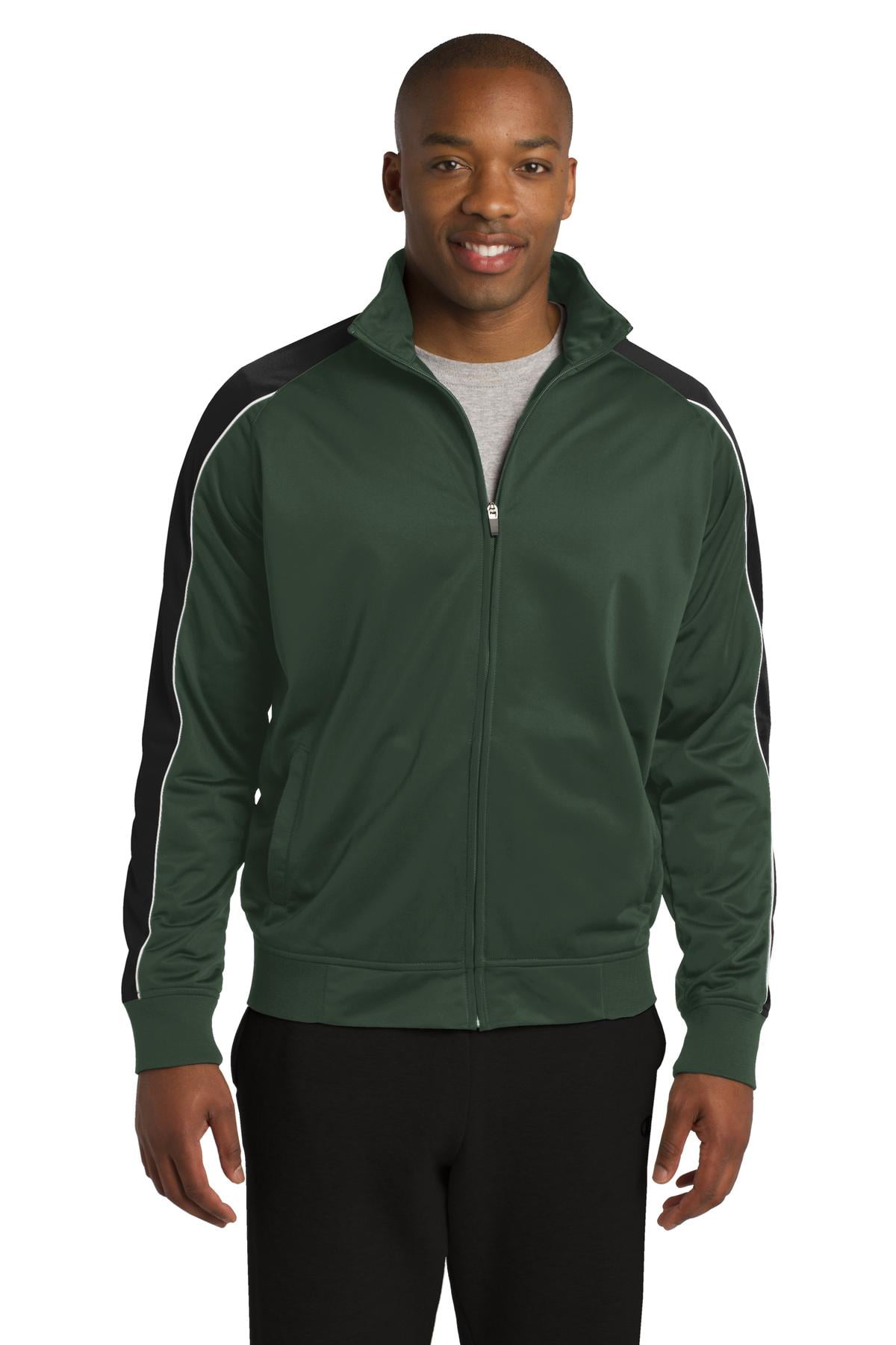 SportTek SportTek Men's Piped Tricot Track Jacket JST92 Walmart