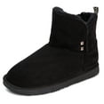 thumbnail image 4 of Floopi Womens Warm Winter Boots Ankle/Bootie Classic Vegan Suede Faux Fur Snow Boots (10, Black-210), 4 of 5