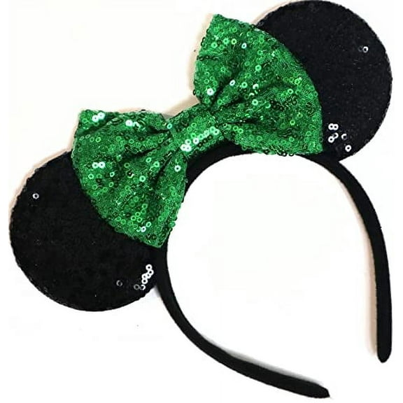 Green Tinker Mickey Ears, St. Patricks Day Ears, Tinker Bell Minnie Ears, Christmas Green Mickey Minnie ears