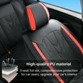 thumbnail image 7 of 2001-2026 Car Seat Cover for Toyota Prius, Red Edge Car Seat Covers, Waterproof Leather, 5 Piece Full Set, Wear Resistance, Non-slip, Suitable for All Seasons, Beautify the Interior of Old Cars, 7 of 7