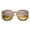 Tortoise / Amber, variant on sunglassLA Unisex Eco-Friendly Genuine Bamboo Temples Oversize Round Sunglasses (Black / Lavender) - 53mm