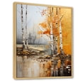 thumbnail image 2 of Designart "Autumn Tapestry Birch Woods VI" Floral Floater Framed Canvas Print, 2 of 7