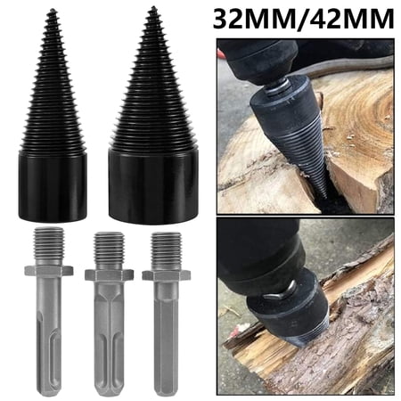 Willstar Firewood Log Splitter, Drill Bit Removable Cones Kindling Wood  Splitting logs bits Heavy Duty Electric Drills Screw Cone Driver Hex +  Square + Round 32mm | Walmart Canada