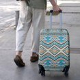 thumbnail image 3 of Blue and Orange Floral Boho Pattern Luggage Cover Fashion Suitcase Cover Baggage Covers Fit 25-28 Inch Luggage (Go Travel), 3 of 5