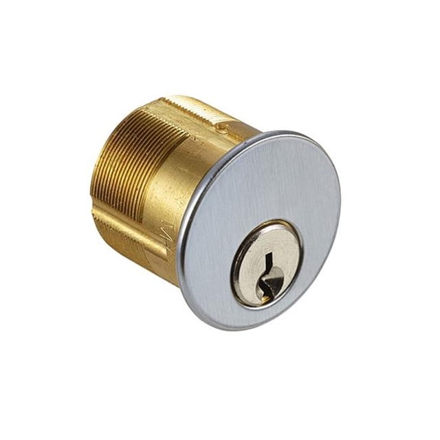 Ilco 7185SC126DKA2 Mortise Cylinder, Satin Chrome