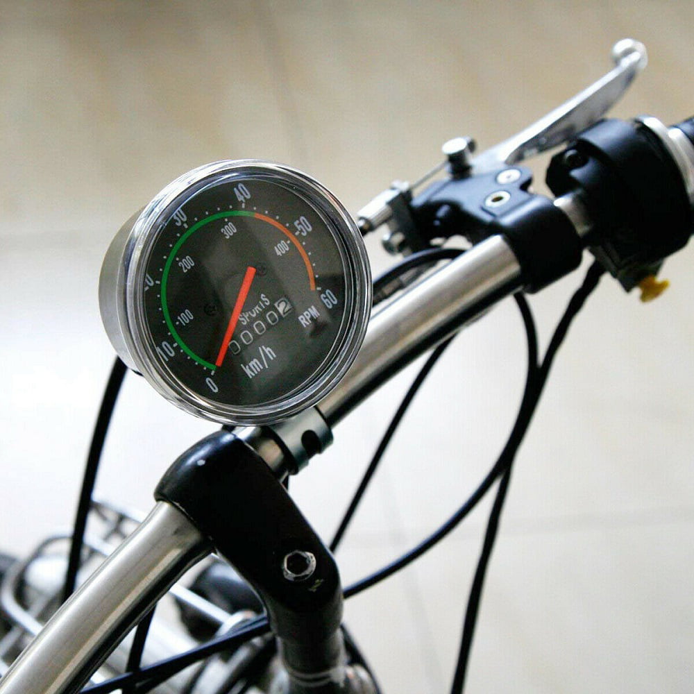 Universal Analog Mechanical Odometer Stopwatch Bike Computer Bicycle Speedometer