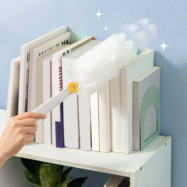 MORESEC Electrostatic Duster, Reusable Electrostatic Duster, Extendable Handle Dusting Tool for Home Car, Washable Microfiber Duster for Furniture Blinds, Lint Free Duster for Dust Removal