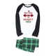 thumbnail image 1 of Pijamas Para La Familia Navidad Manga Larga Estampado De Letras Raglan Tops + Pantalones A Cuadros ; 10-11YVerde 1 NiñO, 1 of 5