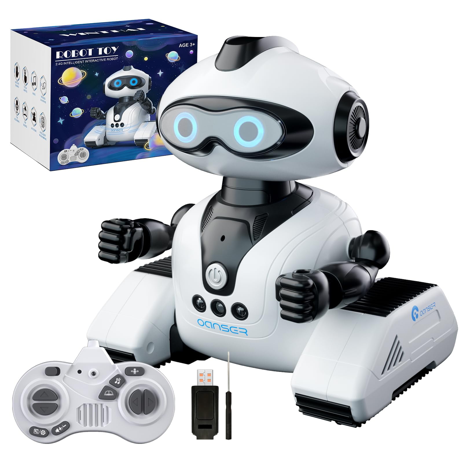Robot Dansant Télécommandé Avec Lumières Et Musique - Jouet éducatif Pour Garçons Et Filles Dès 3 Ans