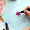 thumbnail image 4 of 12 Pieces Large Mandala Stencil Reusable Mandala Painting Templates 8.3 x 11.7 Inch Floral Design Stencil Mandala Drawin, 4 of 5