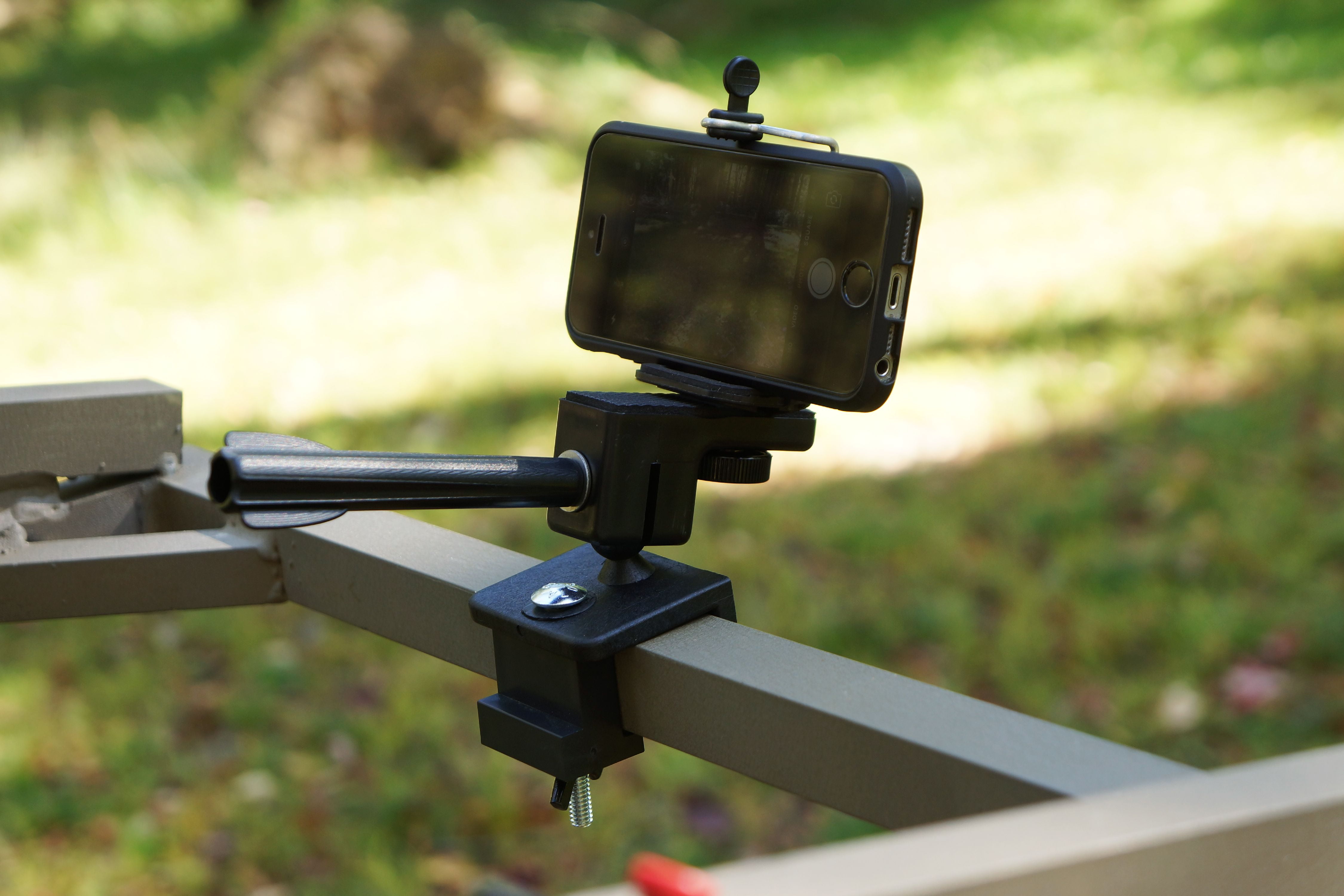 Clamp Mount for Tree Stand Trail Hunting Digital Camera Videocam Spotting Scope 