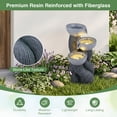 thumbnail image 6 of Costway 18.5"H Outdoor Water Fountain 3-Tier Cascading Bowl Tabletop Waterfall Fountain, 6 of 9