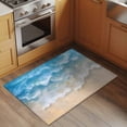 thumbnail image 3 of Rectangle Area Rug 2x3ft, Seaside Beach Blue Waves Non-Slip Non-Shedding Floor Mat, Summer Ocean Nautical Theme Washable Sturdy Carpet for Living Room Bedroom Home Decor, 3 of 9
