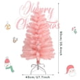 thumbnail image 2 of Árbol de Navidad artificial CCINEE rosa de 3 pies con soporte de metal, 2 of 7