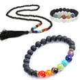 thumbnail image 6 of EuTengHao 602Pcs Lava Beads Stone Kits with 8mm Chakra Beads and Spacers Beads Bracelet Elastic String for Diffuse Essential Oils Adult DIY Jewelry Making Supplies, 6 of 8