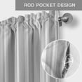 thumbnail image 6 of Gray Stripes Farmhouse Short Window Curtain Valances, Vintage Minimalist Lines Texture Rod Pocket Kitchen Valances for Living Room Bedroom Bathroom Cafe 60" x 18", 6 of 8