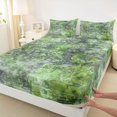 thumbnail image 4 of Homewish Green Abstract Ombre Queen Sheets,Vintage Geometric Art Queen Sheet Sets,4 Pieces,1 Flat Sheet, 1 Fitted Sheet and 2 Pillowcases, 4 of 6