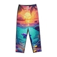 thumbnail image 4 of Daiia Hawaiian Island Dolphin Women's Sleep Pant with Pockets and Drawstring,Pajama Pants-Small, 4 of 9