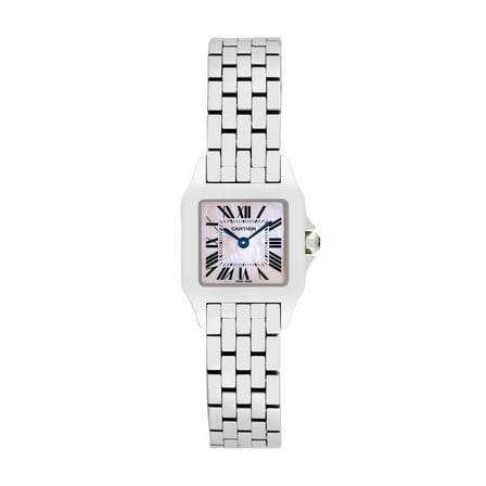 Pre-Owned Cartier Women's Santos Demoiselle 20mm Stainless Steel Wristwatch