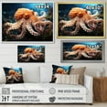 thumbnail image 4 of Designart "Undersea In A Contemporary Octopus Perspective" Octopus/Squid Floater Framed Wall Art Living Room, 4 of 5
