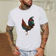 thumbnail image 4 of zuwimk Mens Workout Shirts,Men's Short Sleeve Signature Stripe Graphic T-Shirt White,XXL, 4 of 5
