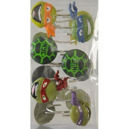 Nickelodeon Teenage Mutant Ninja Turtles Shower Curtain Hooks Nickelodeon Teenage Mutant Ninja Turtles Shower Curtain Hooks - Walmart.com - Nickelodeon Teenage Mutant Ninja Turtles Shower Curtain Hooks