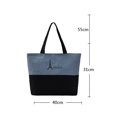 thumbnail image 2 of Las bolsas de asas grandes respetuosas del medio ambiente del viaje para las mujeres para ir de compras,La bolsa de asas de la lona con la cremallera, 2 of 5