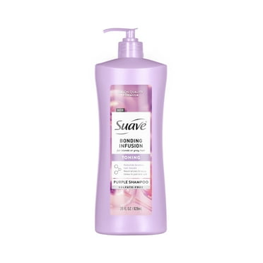 Suave Bonding Infusion Purple Toning Shampoo, for Neutralizing Brassy Tones, 28oz Pump
