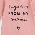 thumbnail image 4 of YDFCWXW Newborn Girl Clothes Letter Print Knit Romper New Born Going Home Outfit Baby Girl Jumpsuit (Watermelon Red, NewBorn), 4 of 6
