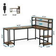TribeSigns 67 inch Large LShaped Computer Desk with Hutch and