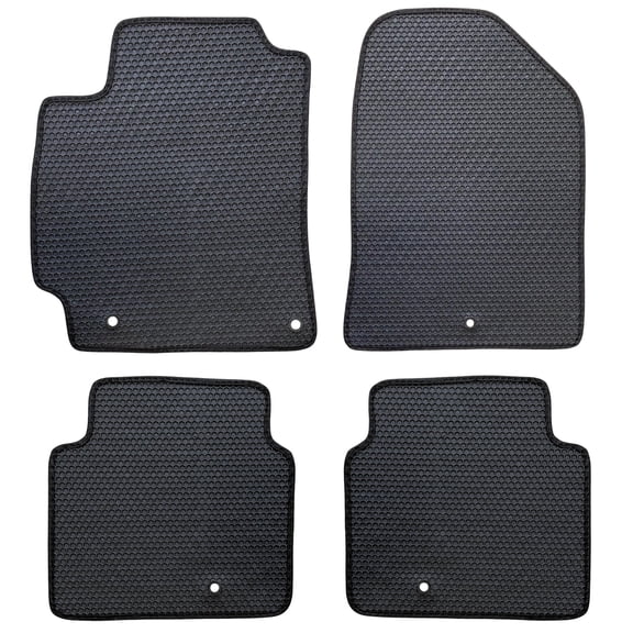 ecoMats All Weather Floor Mats Fit for Hyundai Elantra 2017 2018 2019 2020, Front and Rear Set, Dark Grey, All Weather Honeycomb