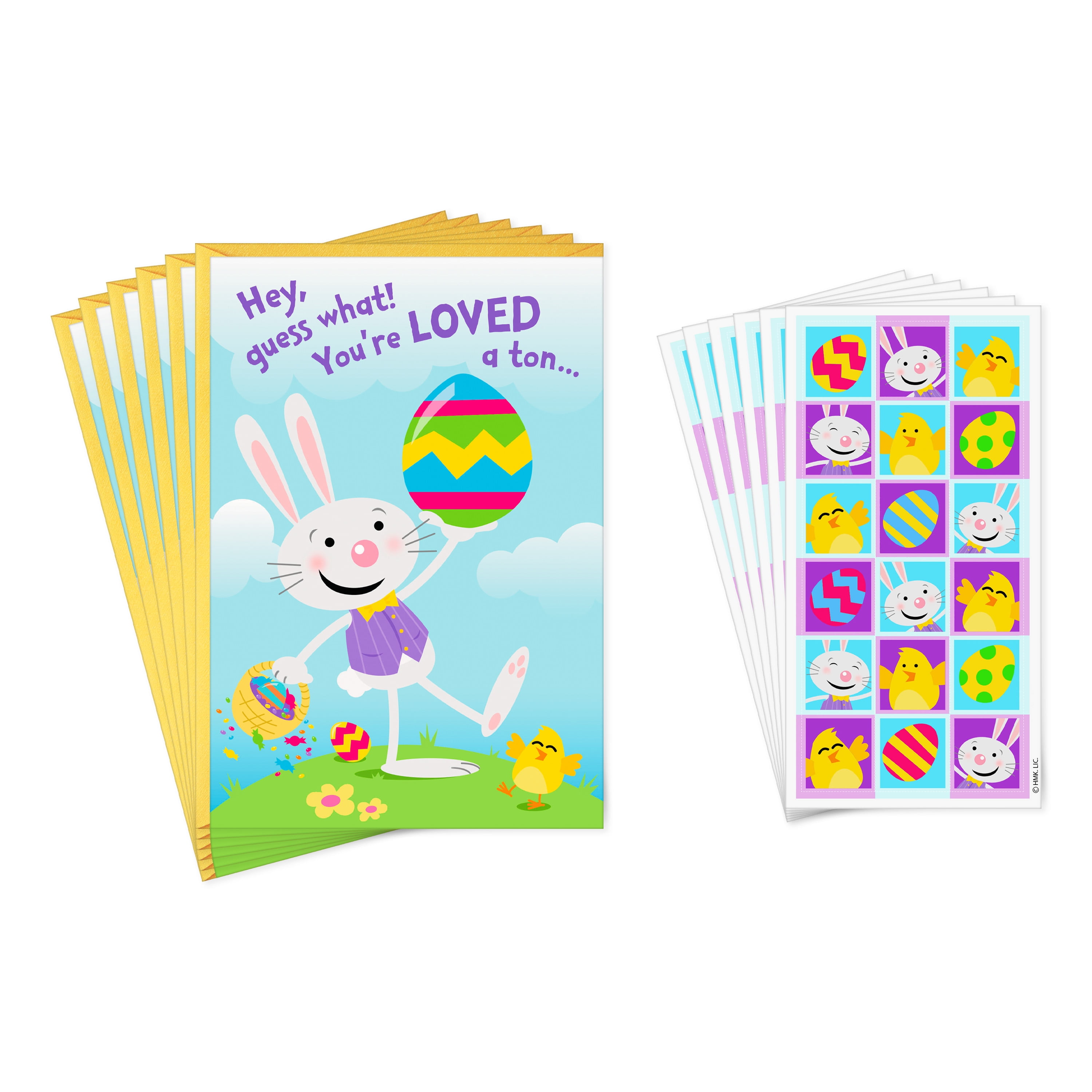 Træde tilbage Stadion privat Hallmark Pack of Easter Cards for Kids with Stickers, Loved a Ton (6 Cards  with Envelopes) - Walmart.com