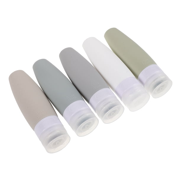 CRAFTHROU 5Ud Contenedores Rellenables De Silicona Resistentes Y Suaves Para Cuidado Personal Y Viaje Fácil