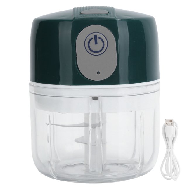 Trituradora De Picadora De Ajo, Picadora De Ajo Eléctrica Con Carga USB 250ML Para Pimientos Para Verduras Para Ajo Para Jengibre Cergrey Verde