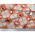 thumbnail image 3 of Soimoi Polyester Crepe Fabric Floral & Cat Animal Print Fabric by Yard 52 Inch Wide, 3 of 3